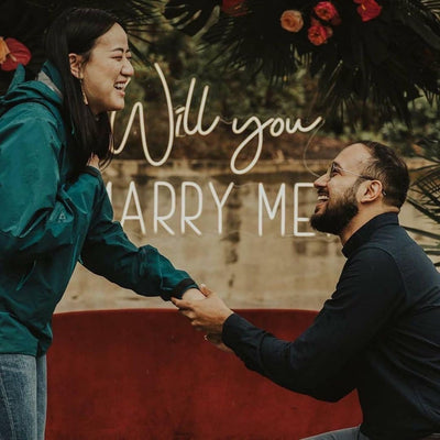"Will you MARRY ME?" (Warm White)
